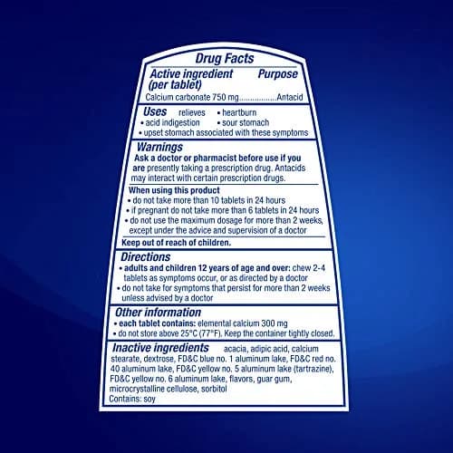 TUMS Smoothies Antacid Tablets 140 Count | Heartburn Relief in Assorted Fruit thumbnail 7