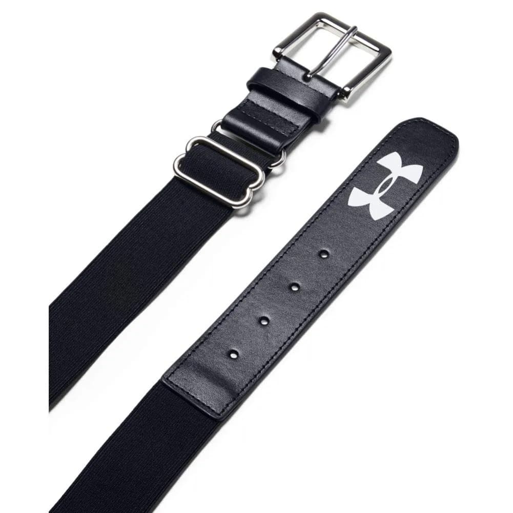 Under Armour Men's UA Baseball Belt Black 2" (5.08 cm) | Elastic Webbing with Polyurethane — Black/ Black/ Black
