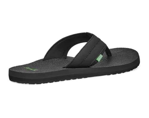 Sanuk Beer Cozy IV Mens Flip Flops - Memory Foam Beach Sandals, Black, 10 | All-Day Comfort & Eco-Friendly Style thumbnail 4