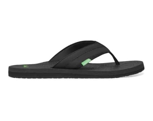 Sanuk Beer Cozy IV Mens Flip Flops - Memory Foam Beach Sandals, Black, 10 | All-Day Comfort & Eco-Friendly Style thumbnail 2