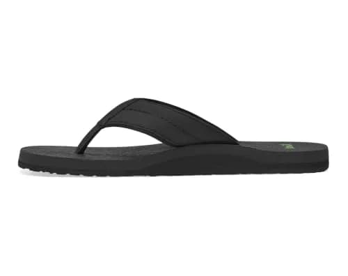 Sanuk Beer Cozy IV Mens Flip Flops - Memory Foam Beach Sandals, Black, 10 | All-Day Comfort & Eco-Friendly Style thumbnail 3