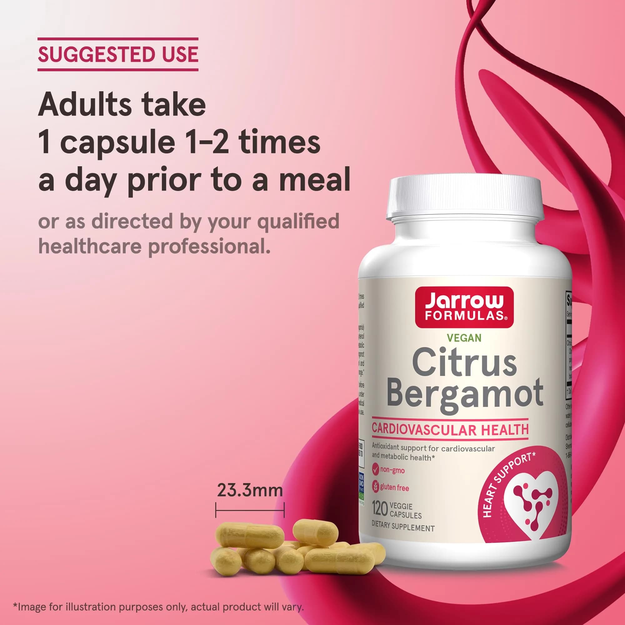 Jarrow Formulas Citrus Bergamot 500 mg Veggie Capsules | 120 Servings (Vegan, Gluten-Free) - view 7