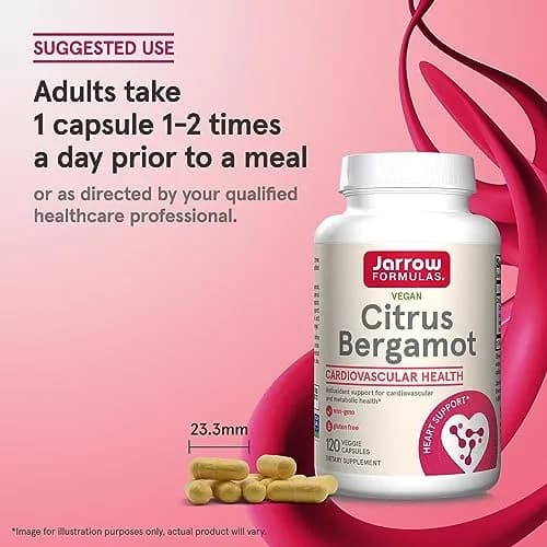 Jarrow Formulas Citrus Bergamot 500 mg Veggie Capsules | 120 Servings (Vegan, Gluten-Free) thumbnail 7