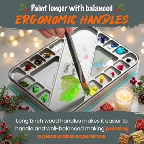 D'Artisan Shoppe Paint Brushes Maestro Series XV 15-piece Long Handle Set | Professional Acrylic Oil Watercolor thumbnail 5