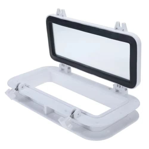 Amarine Made 15.7"x7.9" Porthole Window White | Marine-Grade ABS, Easy Install, Waterproof thumbnail 1