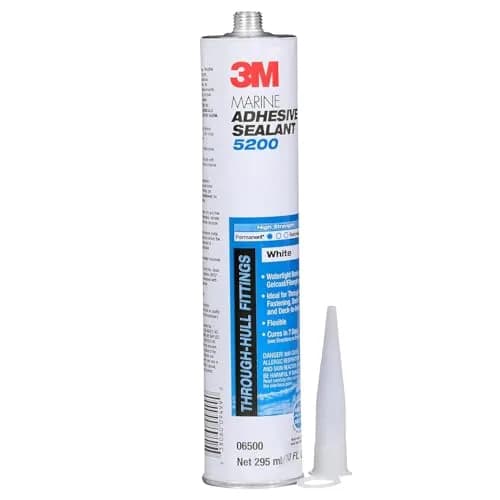3M Marine Adhesive Sealant 5200 White 10 fl oz (300ml) Cartridge | Permanent Waterproof Bonding for Boats & RVs thumbnail 1