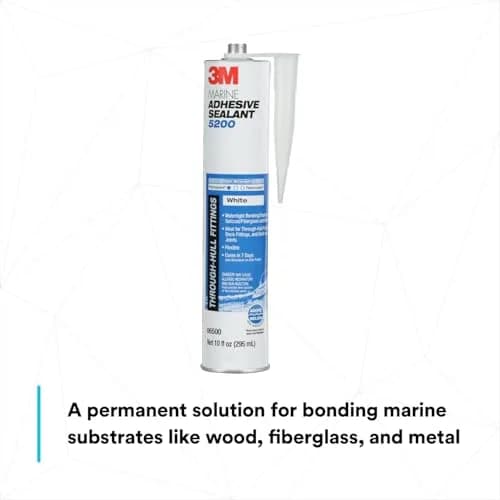 3M Marine Adhesive Sealant 5200 White 10 fl oz (300ml) Cartridge | Permanent Waterproof Bonding for Boats & RVs thumbnail 2