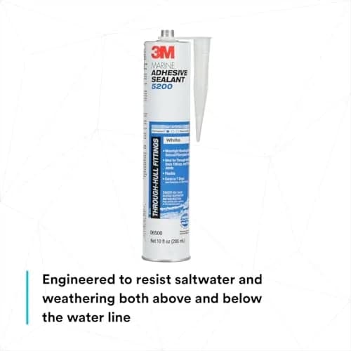 3M Marine Adhesive Sealant 5200 White 10 fl oz (300ml) Cartridge | Permanent Waterproof Bonding for Boats & RVs thumbnail 3