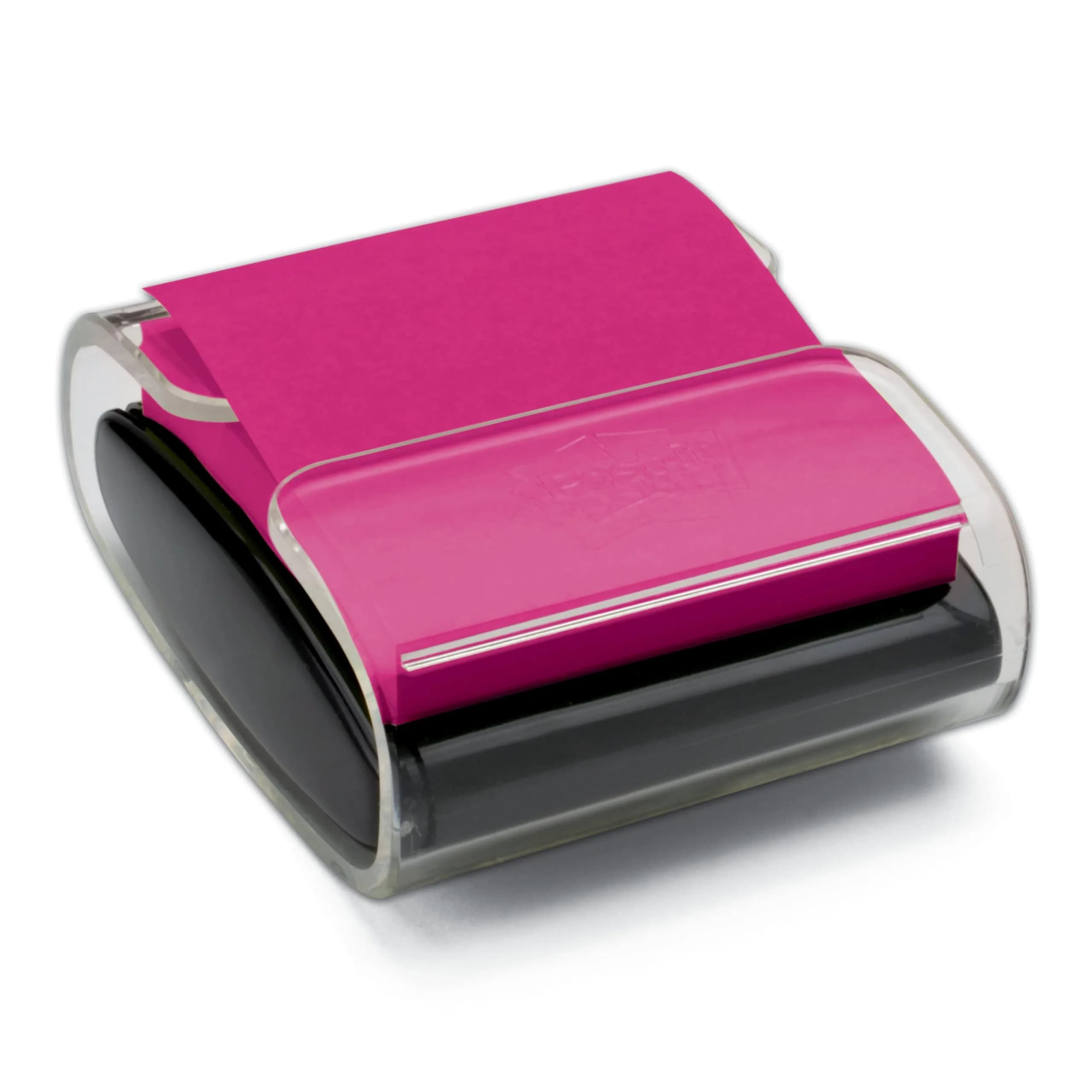Post-it Pop-up Notes Dispenser, 3x3 in, Black Base Clear Top, Pack Includes Dispenser and 2 Pads of Pop-up Notes | Desk Organizer for Notes & Reminders — Black