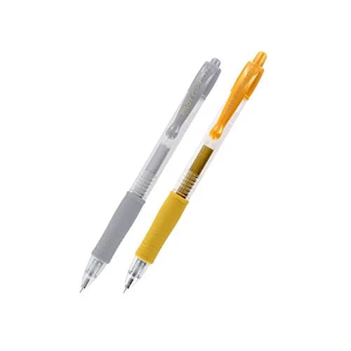 Pilot G2 Metallics Gel Roller Pens 0.7 mm | Gold & Silver Fine Point, Pack of 2 thumbnail 3