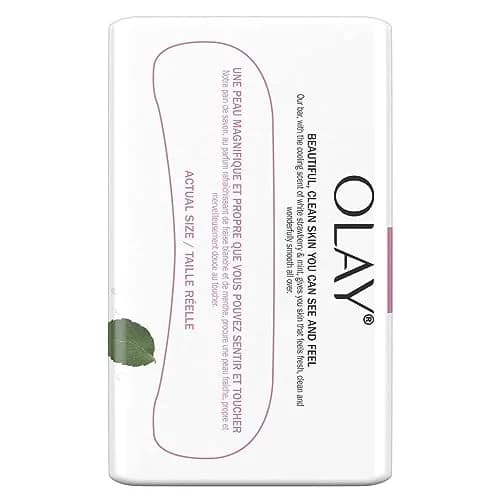 Olay Fresh Outlast Cooling White Strawberry & Mint Bar Soap 4-Pack | Hydrates Skin with 10x More Moisturizers thumbnail 2