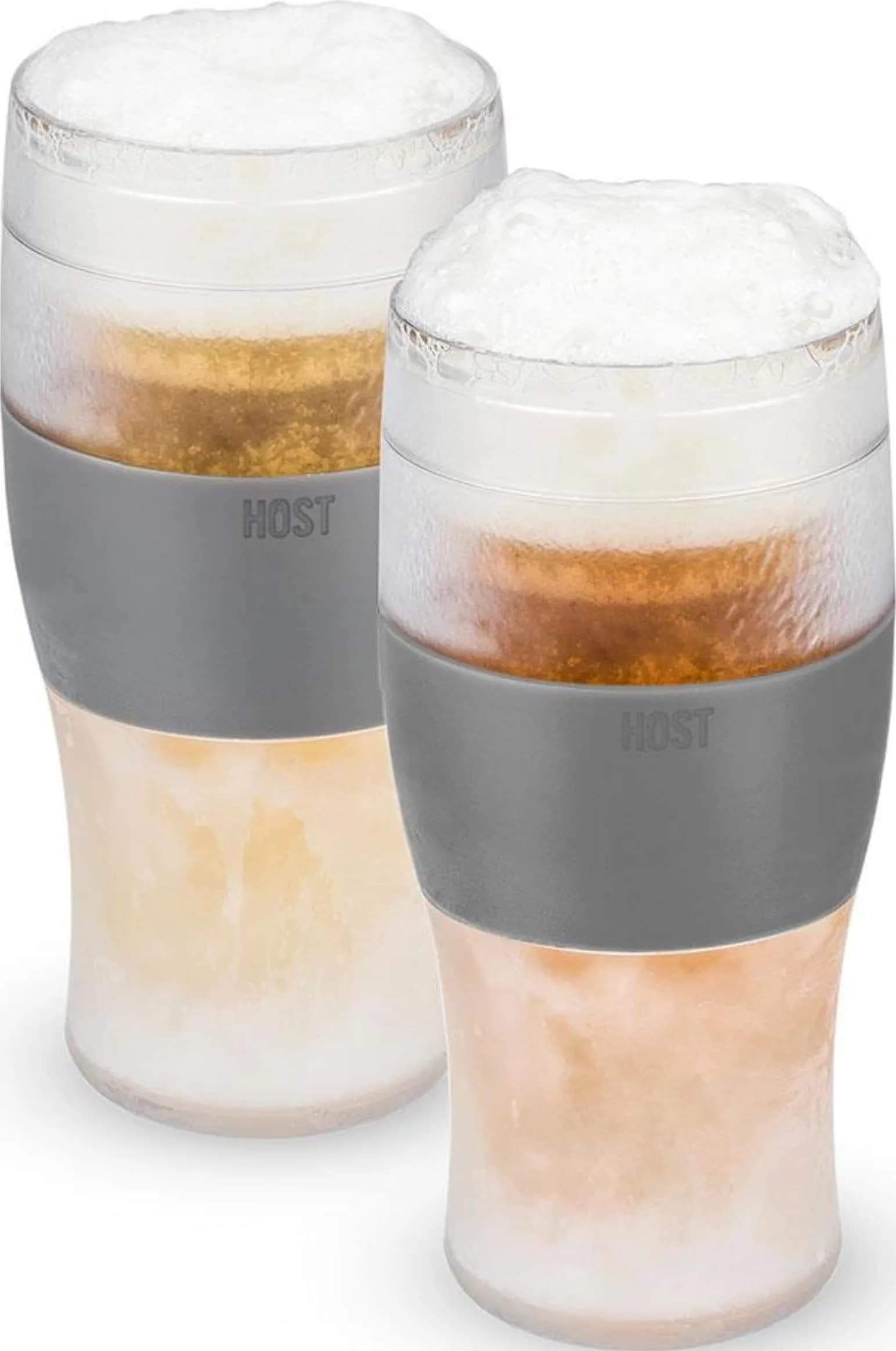 Host Freeze Beer Glasses, Set of 2, 16 oz Pint Tumblers | Keep Beer Ice Cold for Hours