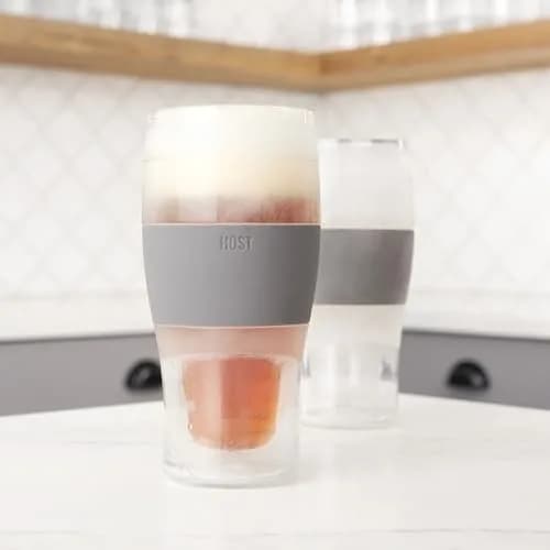 Host Freeze Beer Glasses, Set of 2, 16 oz Pint Tumblers | Keep Beer Ice Cold for Hours thumbnail 9