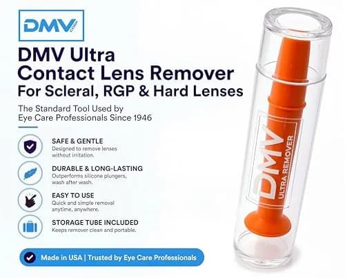 DMV Ultra Contact Lens Remover Tool Applicator Made in USA 3 Pack - Orange | Durable, Safe & Effective for Hard Lenses thumbnail 3
