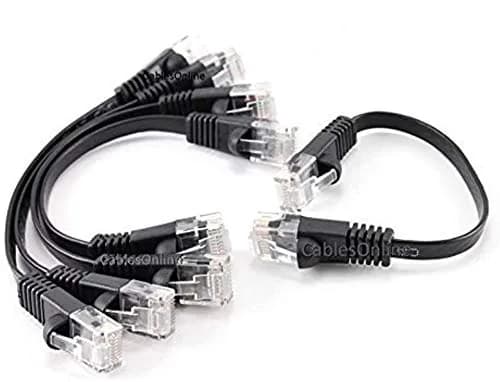 CablesOnline 5-Pack 6-inch CAT6 UTP Ethernet Patch Cable Black | 550MHz Gigabit Network Connectivity thumbnail 1
