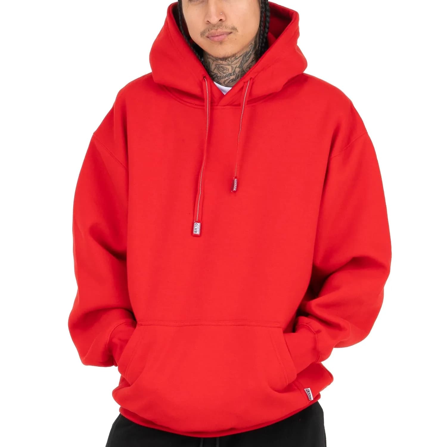 Pro Club Heavyweight Pullover Hoodie (13oz) | Classic Fit, Red, X-Large for Men