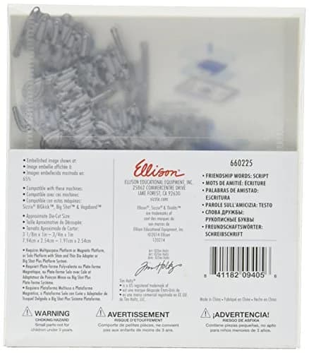 Sizzix Thinlits Die Set Friendship Words Script by Tim Holtz 16 Pack | Cut Intricate Designs from Paper & More thumbnail 2