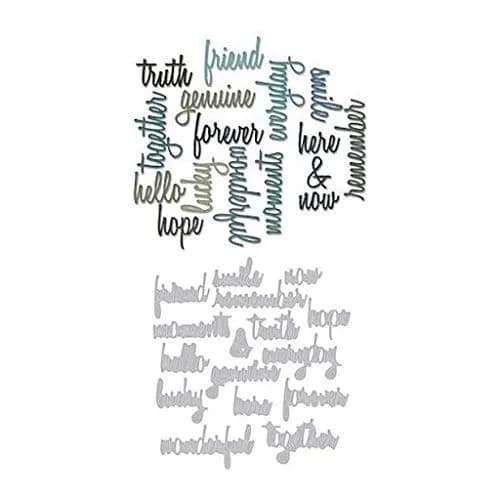 Sizzix Thinlits Die Set Friendship Words Script by Tim Holtz 16 Pack | Cut Intricate Designs from Paper & More thumbnail 3