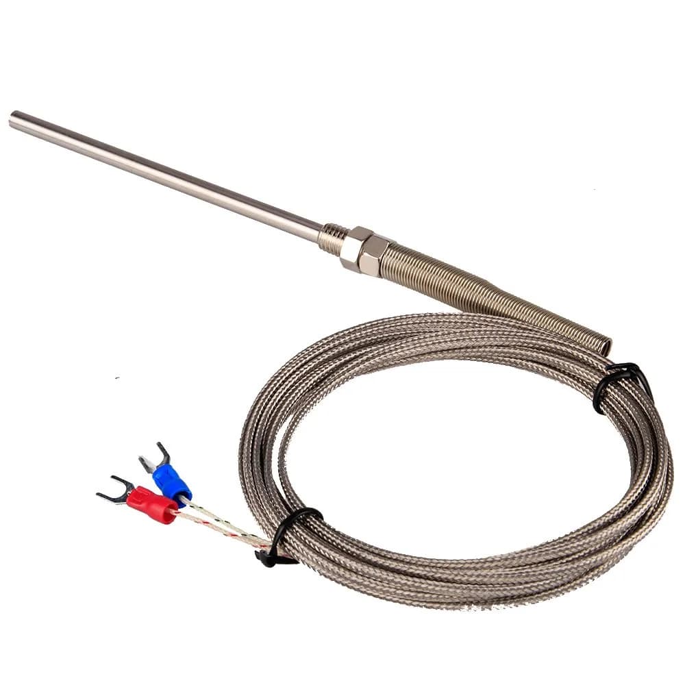 ZJIA K-Type Thermocouple Probe -100°C to 1250°C | 100mm Sensor with Spade Connector