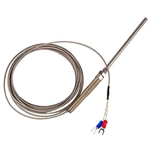 ZJIA K-Type Thermocouple Probe -100°C to 1250°C | 100mm Sensor with Spade Connector thumbnail 2