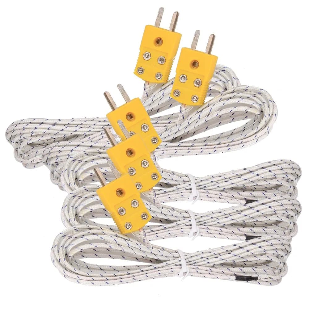ZJIA K Type Mini-Connector Thermocouple Temperature Probe Sensor 3M (9.8ft) | Measures -50~700°C for Industrial Use
