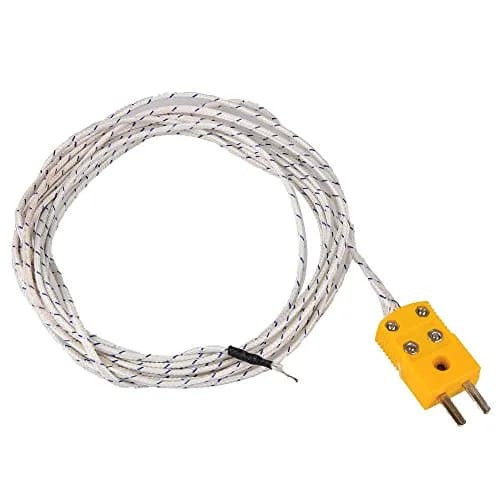ZJIA K Type Mini-Connector Thermocouple Temperature Probe Sensor 3M (9.8ft) | Measures -50~700°C for Industrial Use thumbnail 3