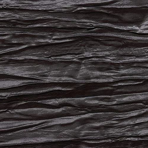YOUR CHAIR COVERS - 120 Inch Round Crinkle Taffeta Tablecloth - Black, Crushed Shiny Dining Table Cloth for Wedding Party Birthday Baby Bridal Shower thumbnail 7
