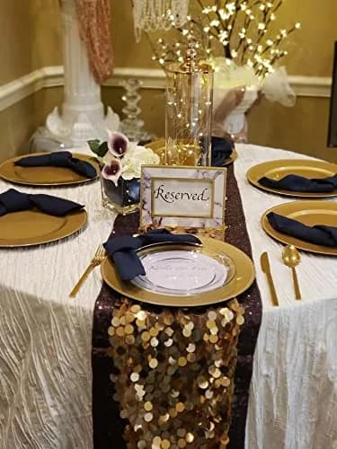 YOUR CHAIR COVERS - 132 Inch Round Crinkle Taffeta Tablecloth - Ivory, Crushed Shiny Dining Table Cloth for Wedding Party Birthday Baby Bridal Shower thumbnail 3