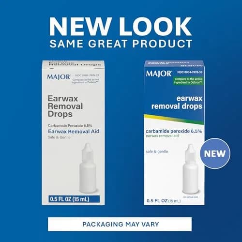 MAJOR Earwax Removal Drops with 6.5% Carbamide Peroxide | Gentle & Safe Earwax Softening for Adults & Kids 12+ thumbnail 4