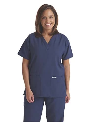 Medline PerforMAX Women's V-Neck Tunic Scrub Top, Medium | Moisture-Wicking Athletic Fabric for Healthcare Professionals thumbnail 1