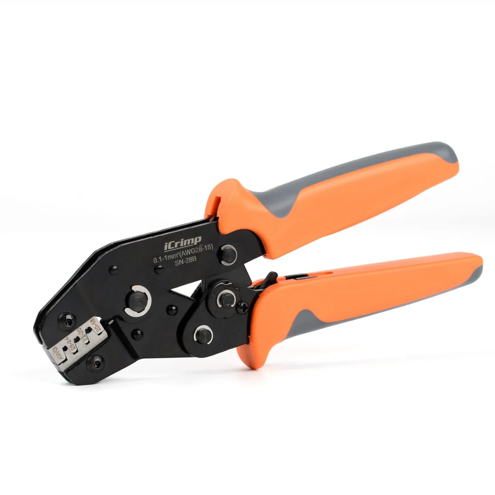 IWISS iCrimp SN-28B Crimping Tool for 3.96mm, 2.54mm, 2.5mm Pitch Connectors | High-Quality, USA Import, 20° Ratchet — SN-28B 28-18AWG
