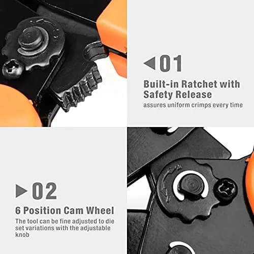 IWISS SN-48B Crimping Tool 190mm | Precise 26-16AWG Crimper for Connectors thumbnail 5