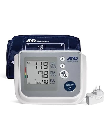 A&D Medical UA-767FAC Automatic Blood Pressure Monitor | 22-42cm Wide Cuff, 4 Users, 60 Readings, AC Adapter thumbnail 1