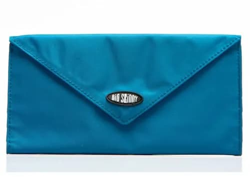 Big Skinny Women's Slimvelope Tri-Fold Checkbook Wallet 16.89cm (7.5in) | Holds 40 Cards, Ocean Blue thumbnail 1