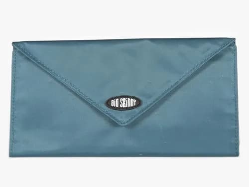 Big Skinny Women's Slimvelope Tri-Fold Checkbook Wallet Teal | Holds 40 Cards thumbnail 1