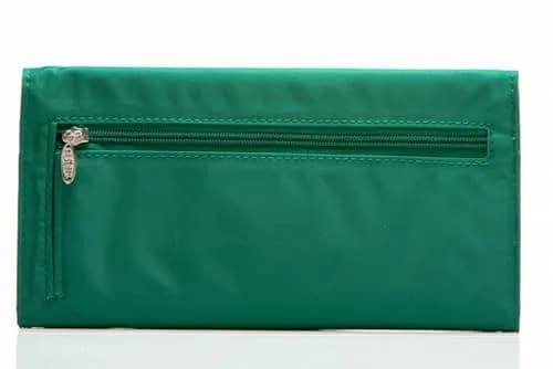 Big Skinny Women's Slimvelope Tri-Fold Checkbook Wallet Holds 40 Cards Verdant Green | Lightweight Nylon Microfiber thumbnail 2