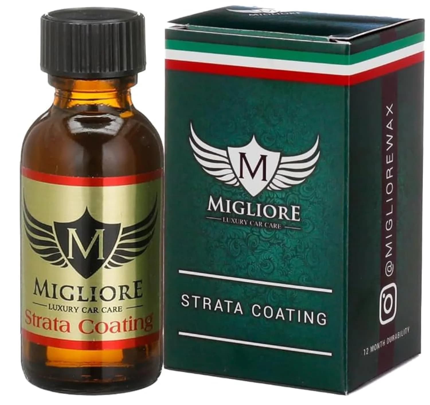 Migliore Strata Coating High Gloss SiO2 PRO Ceramic Coating 1 oz | 12 Months UV & Contaminant Protection