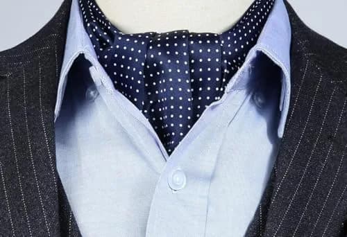 HISDERN Floral Paisley Polka Dot Jacquard Ascot Tie for Men, 126cm (49.6") | Formal Wedding Party Accessory thumbnail 3