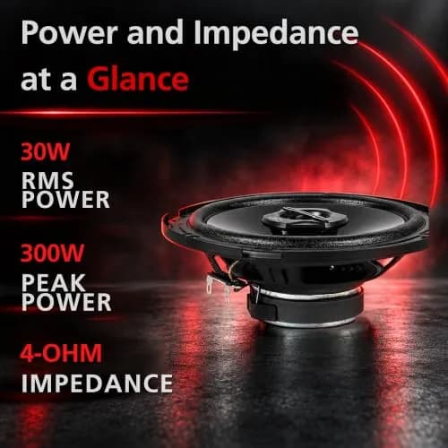 JVC CS-J620 300W 6.5" CS Series 2-Way Coaxial Car Speakers, Set of 2, Mica Cone & PEI Tweeter, Easy Install thumbnail 5