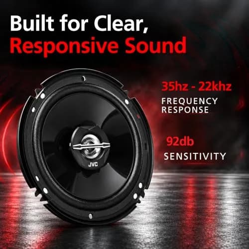 JVC CS-J620 300W 6.5" CS Series 2-Way Coaxial Car Speakers, Set of 2, Mica Cone & PEI Tweeter, Easy Install thumbnail 6