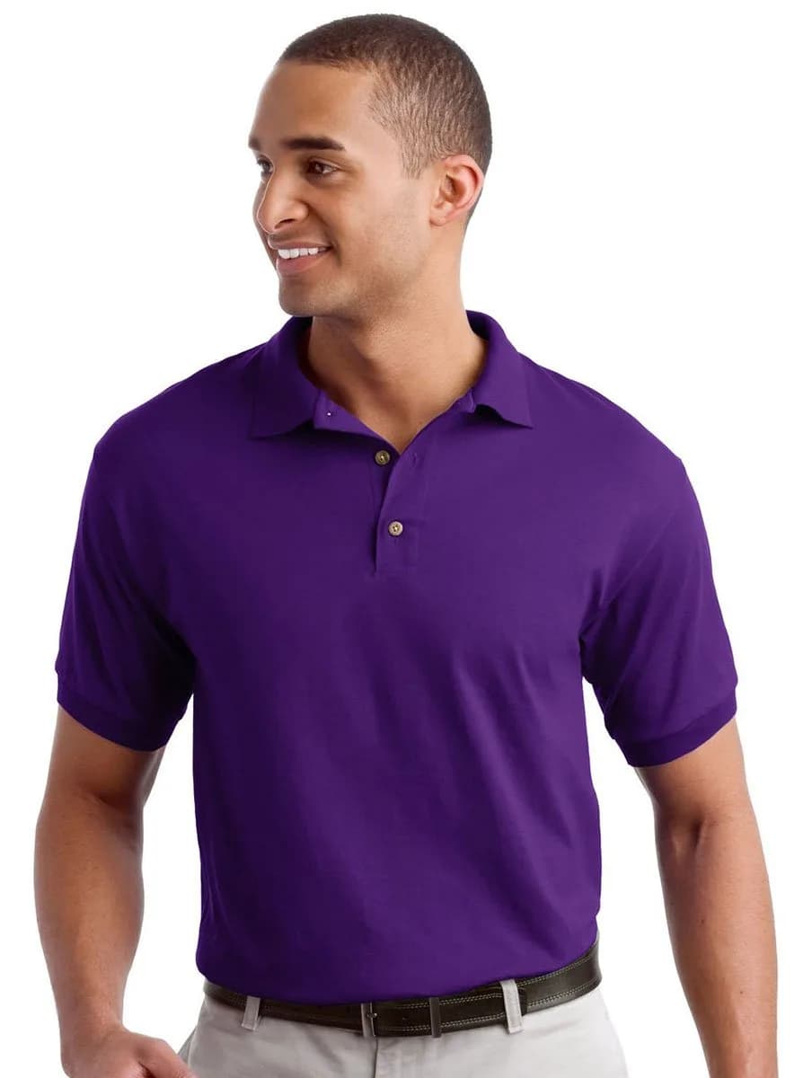 Gildan G8800 Adult DryBlend Jersey Polo - Purple - S | Moisture-Wicking, Durable, Unisex Fit