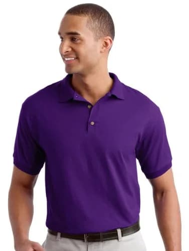 Gildan G8800 Adult DryBlend Jersey Polo - Purple - S | Moisture-Wicking, Durable, Unisex Fit thumbnail 1