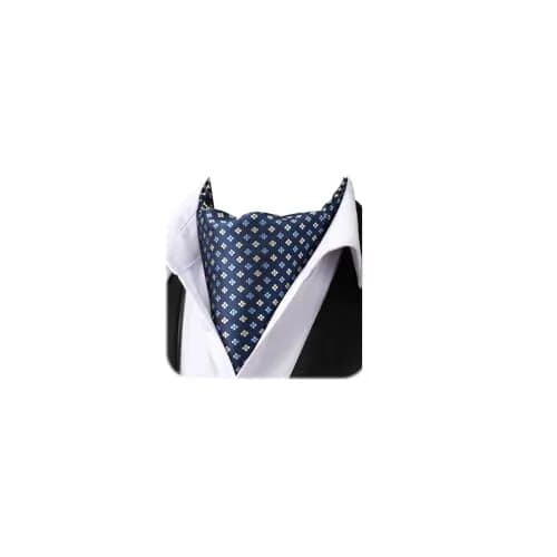 HISDERN Ascot Tie Mens Formal Cravat Ties Floral Paisley Polka Dot Jacquard Self Ascots Cravat Scarf Wedding Party | Elegant & Rich Design (70-120 chars) thumbnail 1