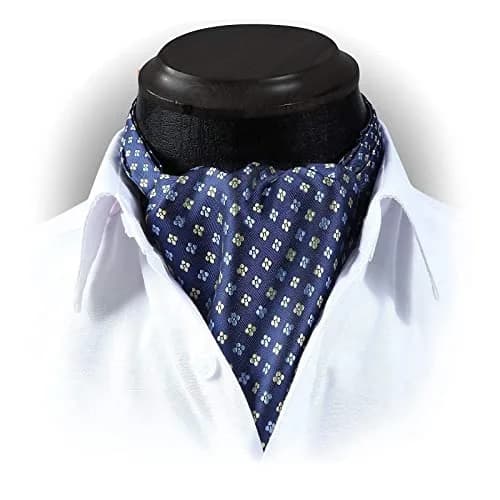HISDERN Ascot Tie Mens Formal Cravat Ties Floral Paisley Polka Dot Jacquard Self Ascots Cravat Scarf Wedding Party | Elegant & Rich Design (70-120 chars) thumbnail 8