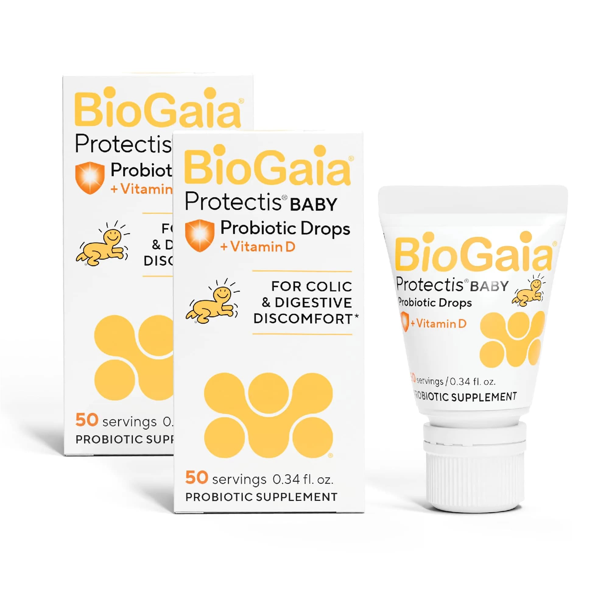 BioGaia Baby Probiotic Drops + Vitamin D 10mL (Pack of 2) | Colic & Gas Relief for Newborns