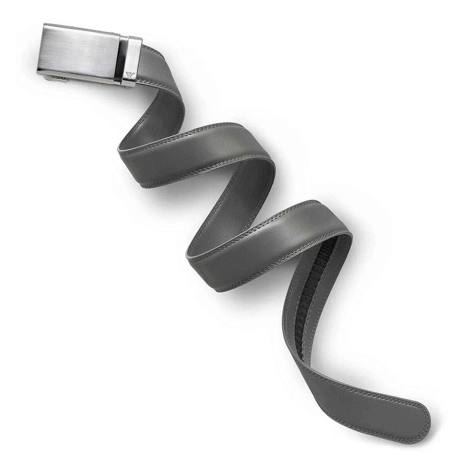 Mission Belt Men's Ratchet Belt - 35mm Alloy Buckle/Gray Leather, Medium (33-35) | Perfect Fit & Global Hunger Support - main product image