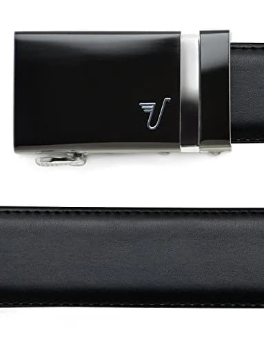 Mission Belt Men's Ratchet Belt - Vader 40 - Black Buckle/Black Leather, Large (36-38) | Perfect Fit & Support thumbnail 3