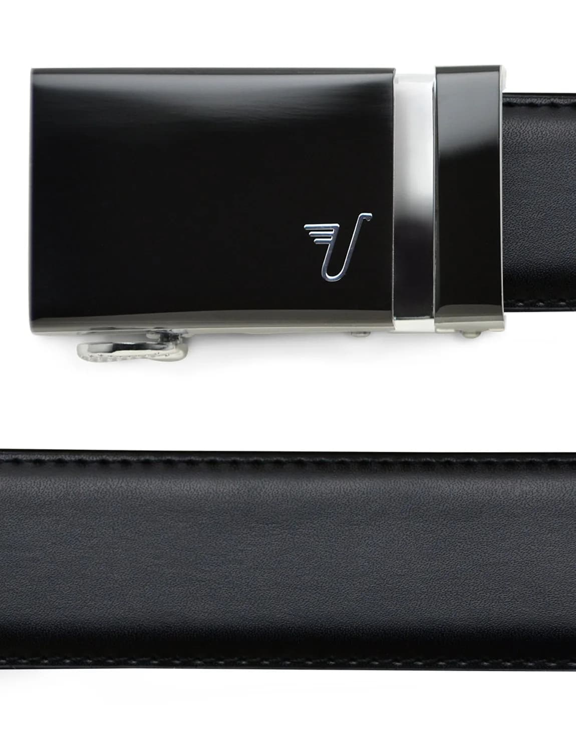 Mission Belt Men's Ratchet Belt - Vader 40 - Black Buckle/Black Leather (39-42) | Perfect Fit, No Holes thumbnail 3