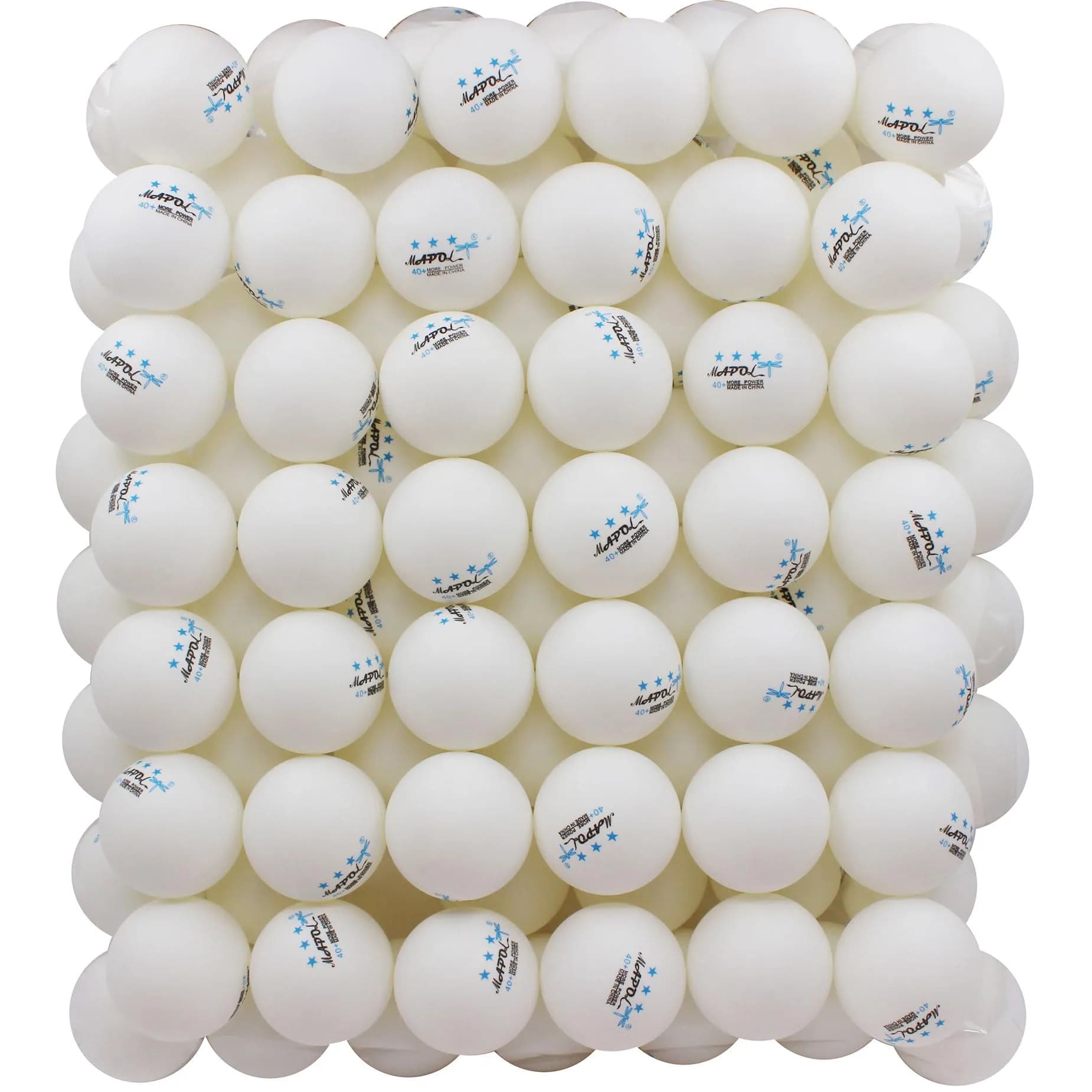 MAPOL 100ct White 3-Star Table Tennis Balls | Advanced Training Ping Pong Balls for All Skill Levels — White