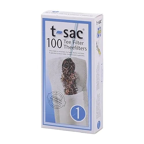 T-Sac Disposable Tea Filter Bags, Number 1-Size, 200 Count | Single-Use, Natural Paper, German Quality thumbnail 3